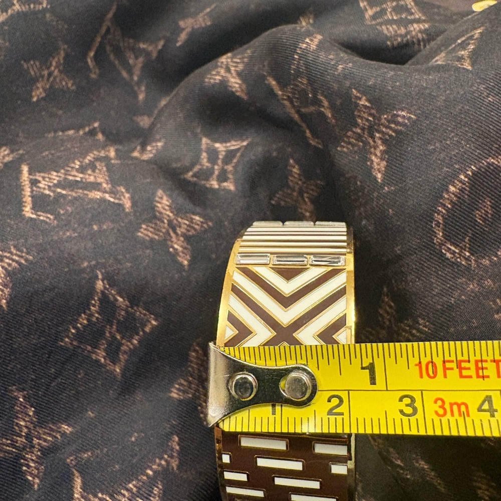 Henri Bendel Brown and White Striped Bracelet - Picture 6 of 9